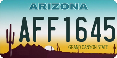 AZ license plate AFF1645