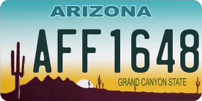 AZ license plate AFF1648