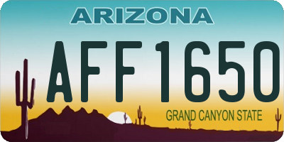 AZ license plate AFF1650