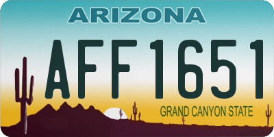 AZ license plate AFF1651