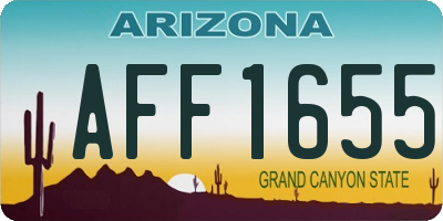 AZ license plate AFF1655