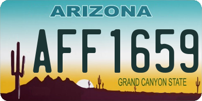 AZ license plate AFF1659