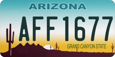 AZ license plate AFF1677
