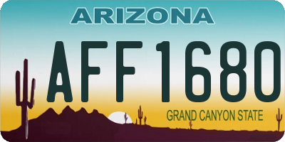 AZ license plate AFF1680