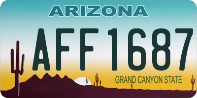 AZ license plate AFF1687