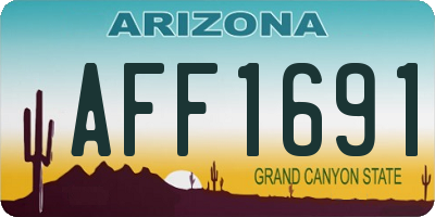 AZ license plate AFF1691