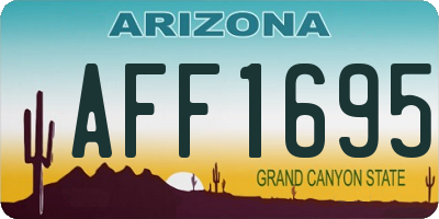 AZ license plate AFF1695