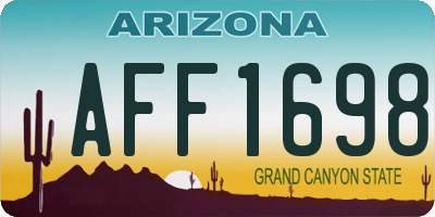 AZ license plate AFF1698
