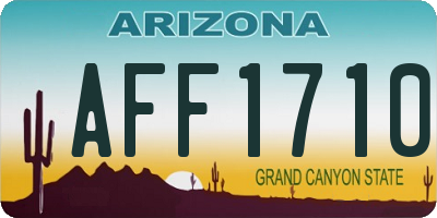 AZ license plate AFF1710