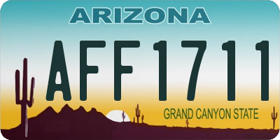 AZ license plate AFF1711