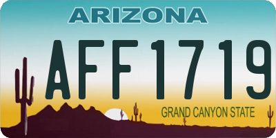 AZ license plate AFF1719