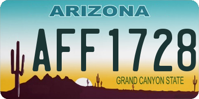 AZ license plate AFF1728