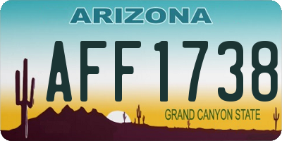 AZ license plate AFF1738