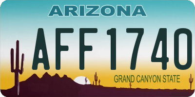 AZ license plate AFF1740