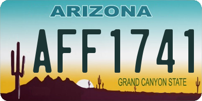 AZ license plate AFF1741