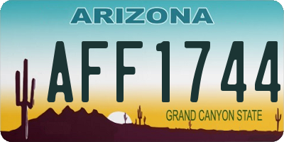 AZ license plate AFF1744
