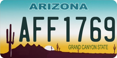 AZ license plate AFF1769
