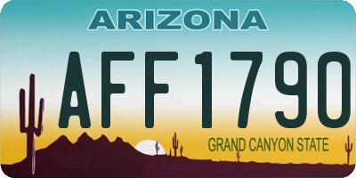 AZ license plate AFF1790