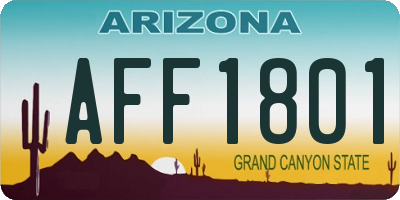 AZ license plate AFF1801