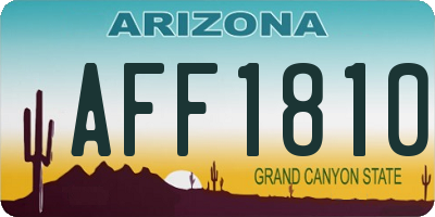 AZ license plate AFF1810