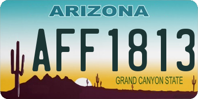 AZ license plate AFF1813