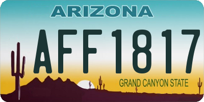 AZ license plate AFF1817