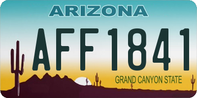 AZ license plate AFF1841