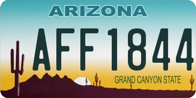 AZ license plate AFF1844