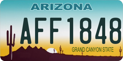 AZ license plate AFF1848