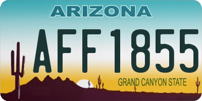 AZ license plate AFF1855