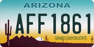 AZ license plate AFF1861