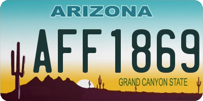 AZ license plate AFF1869