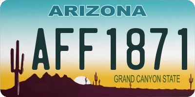 AZ license plate AFF1871