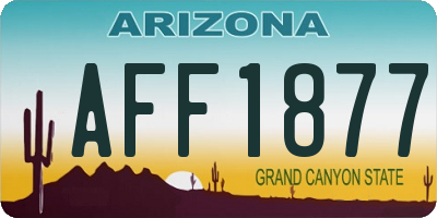 AZ license plate AFF1877