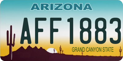 AZ license plate AFF1883