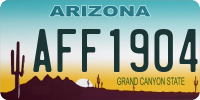 AZ license plate AFF1904