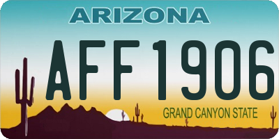 AZ license plate AFF1906