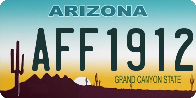 AZ license plate AFF1912