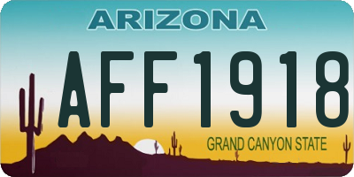 AZ license plate AFF1918