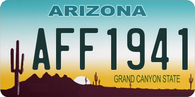 AZ license plate AFF1941