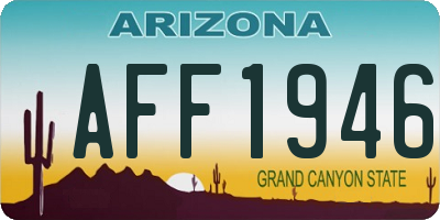 AZ license plate AFF1946