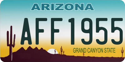 AZ license plate AFF1955