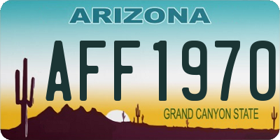 AZ license plate AFF1970