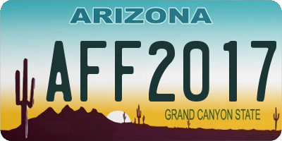 AZ license plate AFF2017