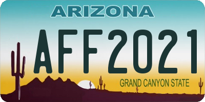 AZ license plate AFF2021