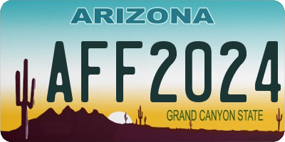 AZ license plate AFF2024