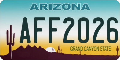 AZ license plate AFF2026