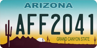 AZ license plate AFF2041