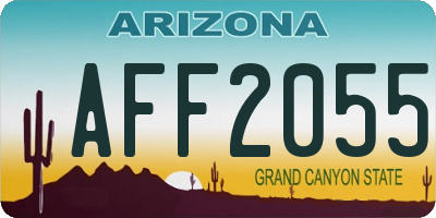 AZ license plate AFF2055