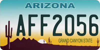 AZ license plate AFF2056